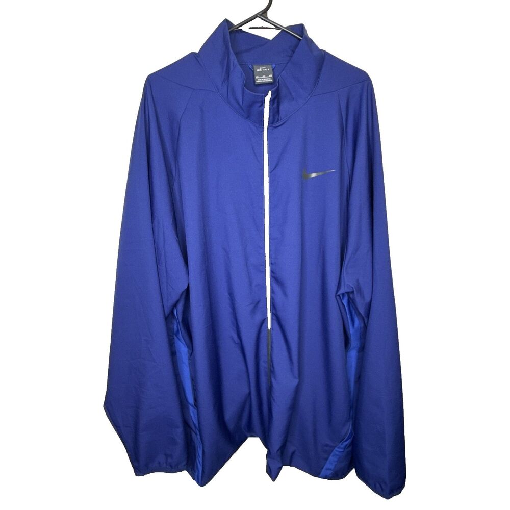 Nike Mens 4XL Big & Tall Blue Tracksuit Full Zip Track Jacket Pants Set Dri-Fit - Picture 4 of 9
